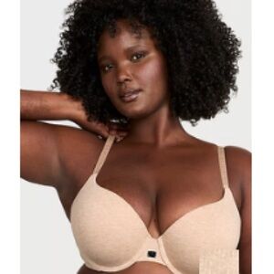 Perfect Shape Cotton Logo Hardware Push-Up Bra